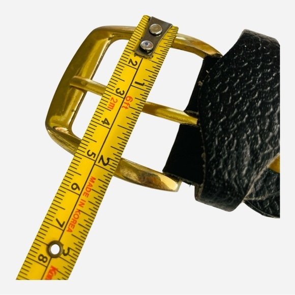 Linked Boho Black Braided Leather Belt with Gold Buckle - Picture 9 of 12